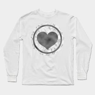 Marble Heart Long Sleeve T-Shirt